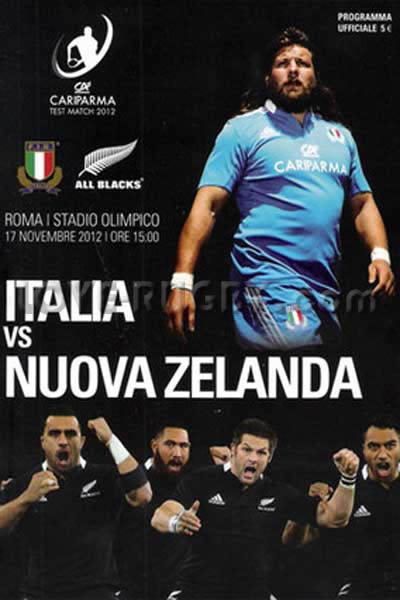 2012 Italy v New Zealand  Rugby Programme